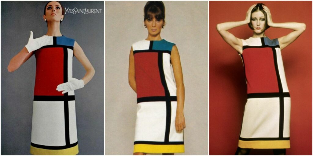 Yves Saint Laurent Mondrian collection for his show